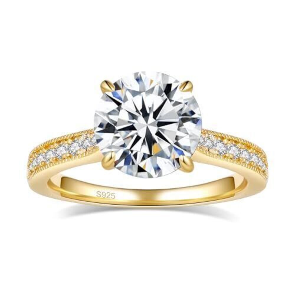 2934 2CT Moissanite Engagement Rings , halo Engagement Moissanite Promise